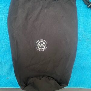 Michael Kors Black Drawstring Dust Pouch with MK Logo measure 12 x  7 1/2 inches